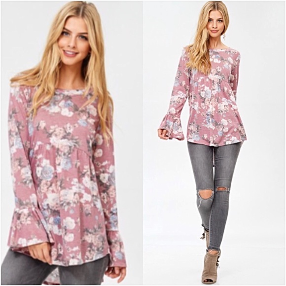 SOFT Babydoll Flowy Floral Hi Low Tunic SML - Picture 6 of 8